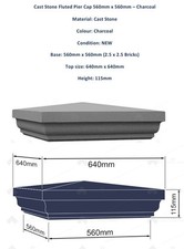 Cast Stone Fluted Pier Cap