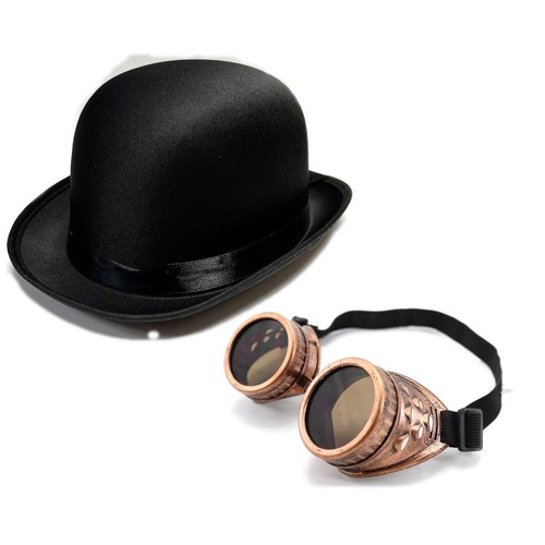 Steampunk bowler hat - bowler, with