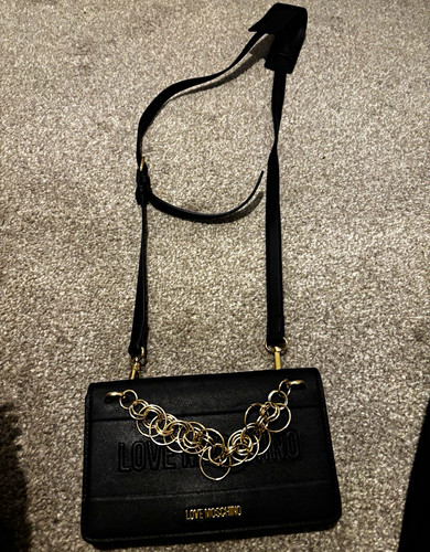 Love moschino black faux - moschino,