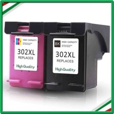 ✅ KIT 2 CARTUCCE COMPATIBILI HP 302 XL NERO+COLORE STAMPANTE DESKJET 3830 3832 ✅