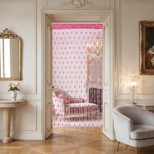 Small love heart curtains - heart,