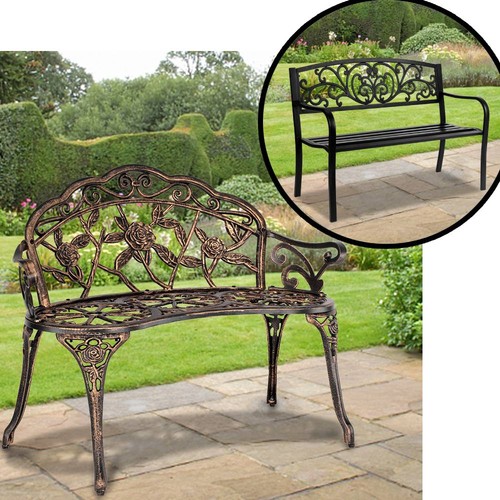 Metal garden bench outdoor - metal,