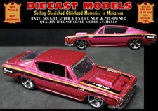 1969 PLYMOUTH BARRACUDA HEMI CUDA CUSTOM; RARE 1:64 SCALE HOT WHEELS DIECAST CAR