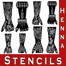 Mandala Henna Stencils Flowers Lace Temporary Mehndi Hand Leg Template Tattoo