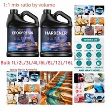 Bulk 1L 2L 3L 4L 6L 8L 12L 16L Clear Epoxy Resin Kit - 1A:1B Coating Glue
