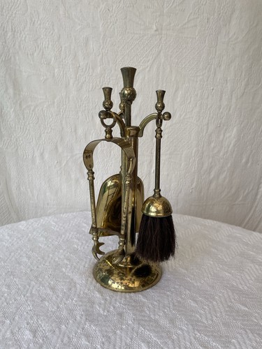 Vintage brass fireplace - vintage,