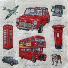 2 luncheon paper napkins for