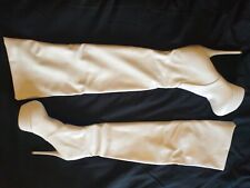 THIGH HIGH BOOTS WHITE EU43