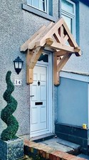bespoke green oak porch canopy