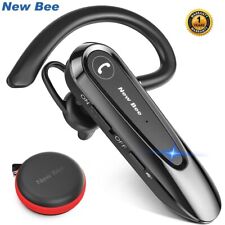 New Bee Bluetooth Headsets With Dual Mic V5.0 Handsfree Earpiece 25 Hrs Talking