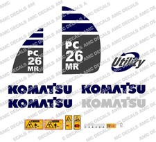 KOMATSU PC26MR DIGGER DECAL STICKER SET