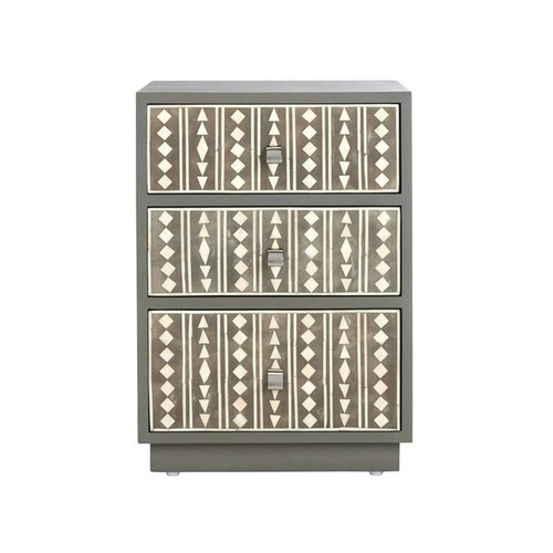 Grey bone inlay - inlay, bedside