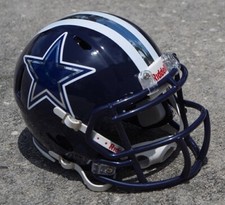 DALLAS COWBOYS CONCEPT FOOTBALL MINI SPEED HELMET WITH CHROME ACCENTS
