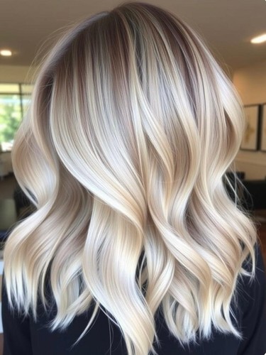 Balayage ash roots blonde - roots,
