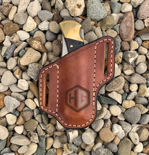 Hotofy Gears Genuine Leather Pocket Knife Sheath Buck 110