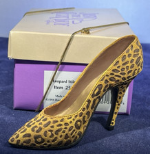 Just the Right Shoe ~ LEOPARD STILETTO ~ 25017~ 1998 ~ NIB~ Mint~Thailand