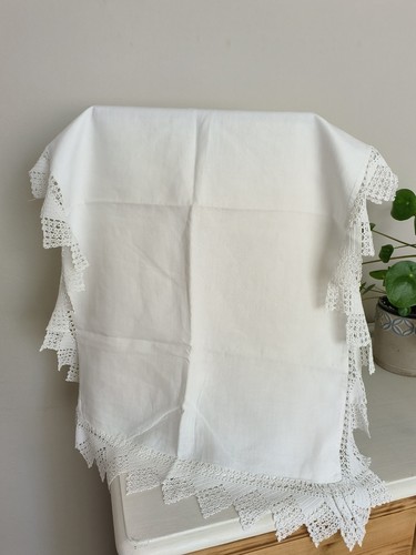 Pair white vtg lace - white,
