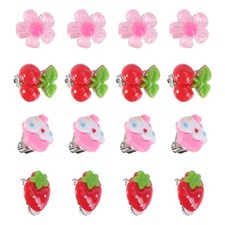 8 Pairs Kids Clip on Earrings