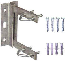 AERIAL MAST POLE TV WALL MOUNT BRACKET 6" X 6" GALVANISED INCLUDING FIXINGS