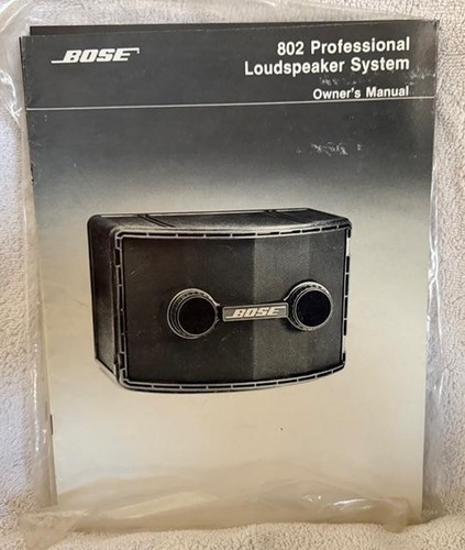 Bose 802 speaker owner - bose,