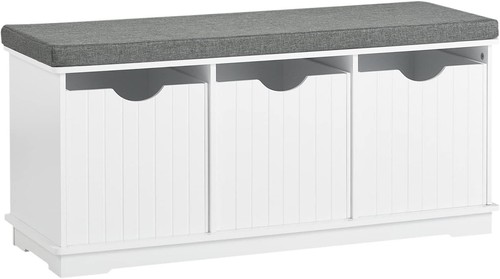 Elegant white storage bench - elegant,