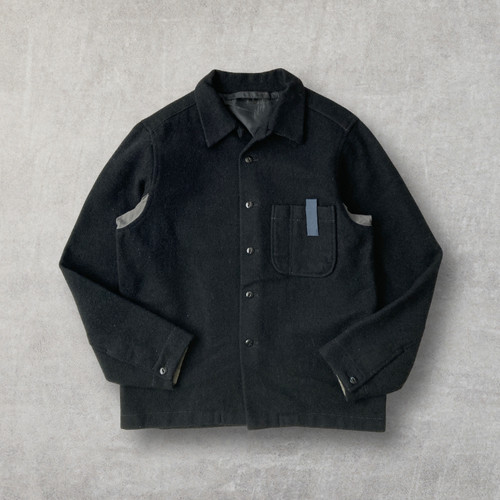 Wool melton short blouson - wool,