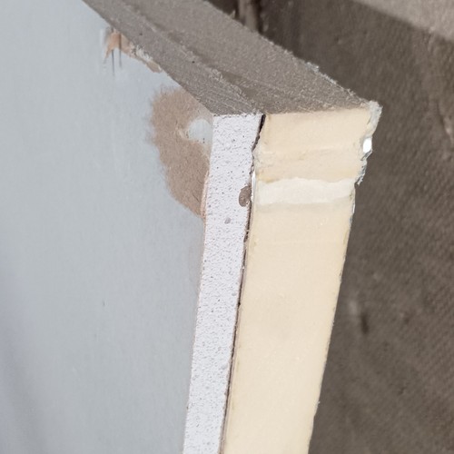 Insulated plasterboard 5cm - insulated, 4.5cm