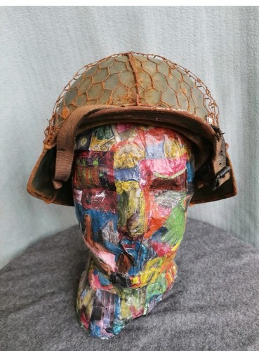 Ww2 helmet with mesh - helmet,