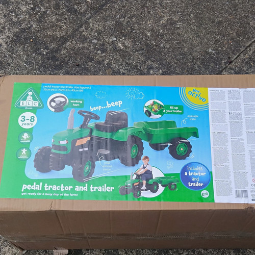Elc green plastic pedal - green,
