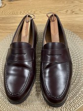 Worn Once! Crockett & Jones Burgundy Calf Boston Loafer 8 1/2E UK.