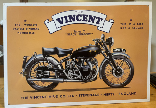Vincent motorcycle advertising - vincent,