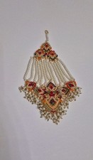 Noratan Jumar Tikka For Pakistani Indian Wedding Bindiya Gold Plated Multicolour