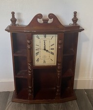 Vintage Curio Cabinet Shelf Clock Unit Wall Mountable