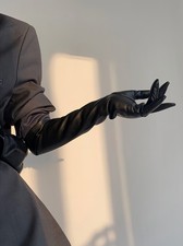 Long leather Gloves Plain