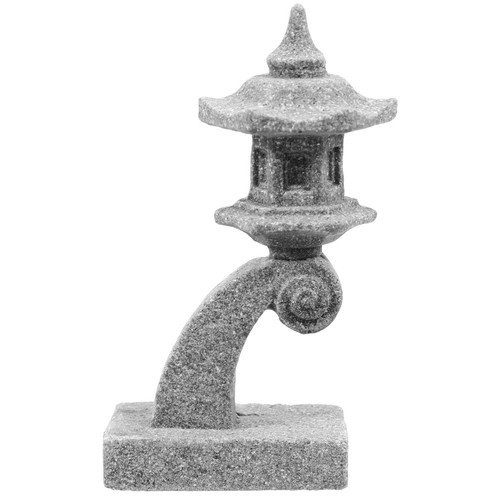 Grey resin miniature pagoda - grey,
