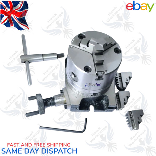 New rotary table 80mm - new, jaw