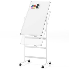 Height Adjustable Standing White Board for School-White