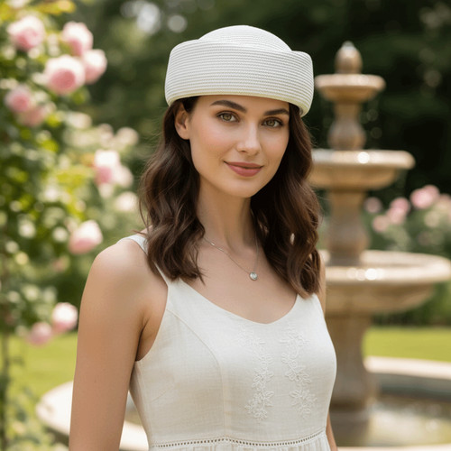 Fashion straw beret hat - straw,