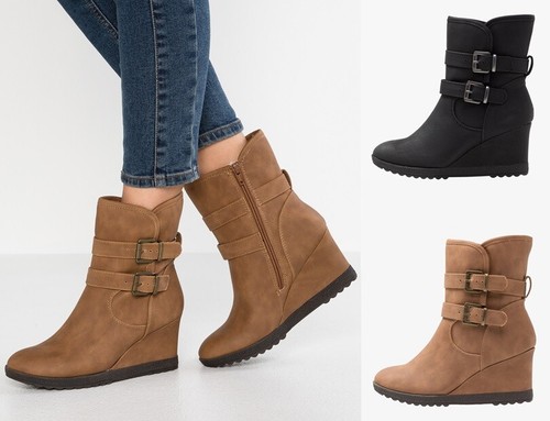 Womens ankle wedge - wedge, boots
