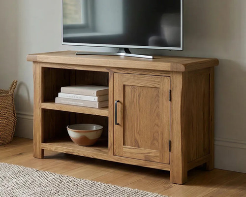 Rustic oak stand unit - stand,