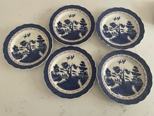 5 X Royal Doulton Booths Real Old Willow Dinner Plates Majestic Collection 27cm