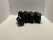 8 x Radiator Valve Caps - Great Quality - Nice Fit  - Black Hexagon - Cheapest