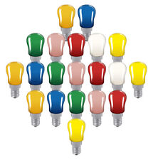 15watt Coloured Pygmy Light Bulbs "Crompton" Branded BC. SBC. SES End Caps