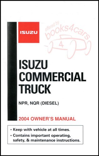 Isuzu owners manual truck - truck, 2004