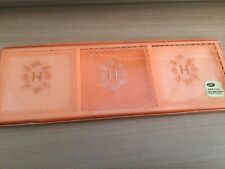 VINTAGE  SWISS 100% cotton BOXED LADIES HANDKERCHIEFS  - BOOTS - Orange “H”
