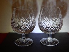 2 Edinburgh Crystal Brandy Cognac Glasses (unsure of pattern) 300mls