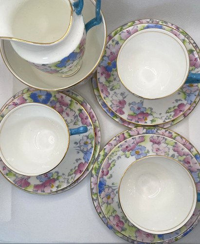 Crown staffordshire tea set - staffordshire,