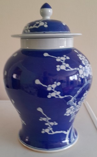 Vintage chinese prunus blue - chinese,