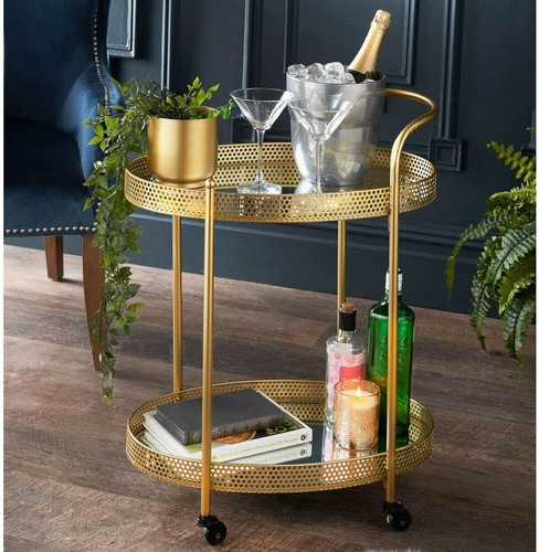 Gold mirrored oval - gold,