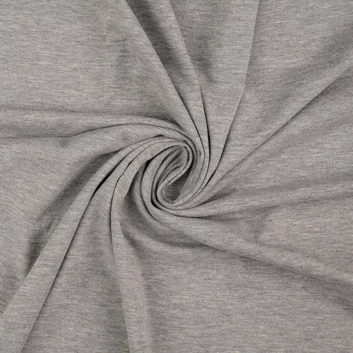 Grey marl cotton poly - grey,